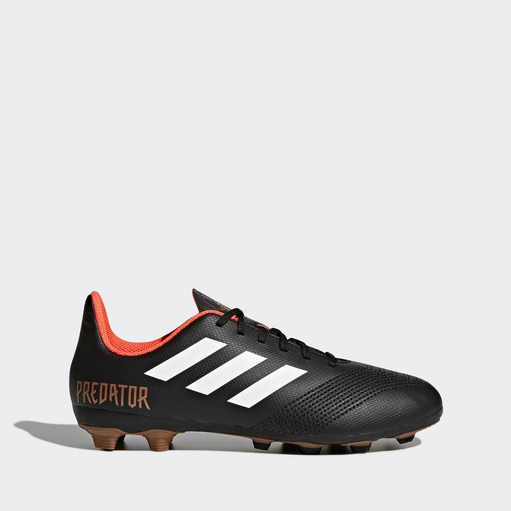 Adidas Predator 18.4 Flexible Ground - ποδοσφαιρικα παπουτσια για αγορια - Μαυρα/Ασπρα/Κοκκινα,Μέγεθ